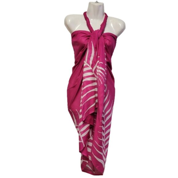 Womens Sarong Cotton Wrap, Handpainted Batik Wrapskirt Beach Pareo Beachwear-NEW - Picture 5 of 5